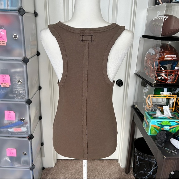 We The Free Brown Kate Scoop Tank Top Size Medium - Picture 2 of 7